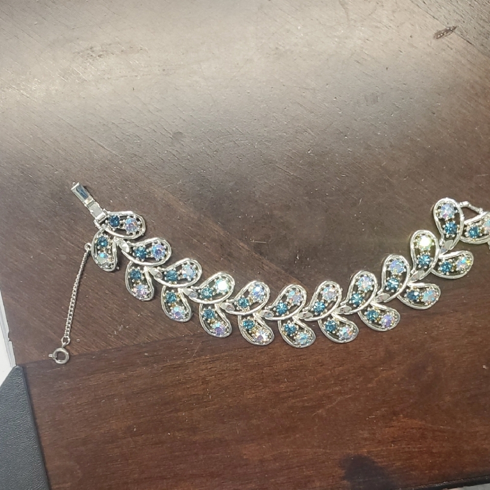 Silver Crystal Vine Bracelet